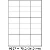 CDRmarket ETR0ECO0527A4100 samolepiace etikety 70 x 36 mm, 24 etiket, A4, 100 listů, biela