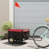 vidaXL Vozík za bicykel, čierno červený 30 kg, železo 94076