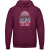 AWDis Hoodie Mikina - Pozitívna myseľ, život - Purpurovočervená - XXL - Pánske