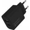 COLORWAY 1x USB a 1x USB-C/ síťová nabíječka/ 20W/ 100V-240V/ Černá CW-CHS025QPD-BK