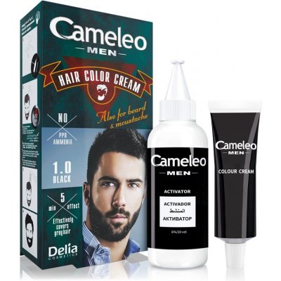 Delia Cosmetics Cameleo Men farba na vlasy odtieň 1.0 Black 30 ml