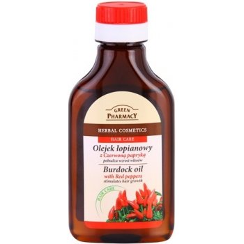 Green Pharmacy Hair Care Red Peppers lopuchový olej pre stimuláciu rastu vlasov 100 ml