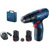 Bosch Príklepová vŕtačka Bosch 12V 30/14Nm 2X2,0Ah Kufrík Gsb 120-Li +príslušenstvo 23 Elem.