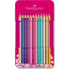Pastelky Faber-Castell Sparkle v plechovej krabičke - 12 základných farieb