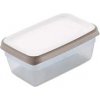 STEFANPLAST Ciao Fresco- nádoba do chladničky 0,6 l - 15x10x6 cm - biela/sivá