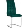 Kondela SALOMA NEW SM 0000285443 - jedálenská stoliča látka Velvet smaragdová / podnož chróm