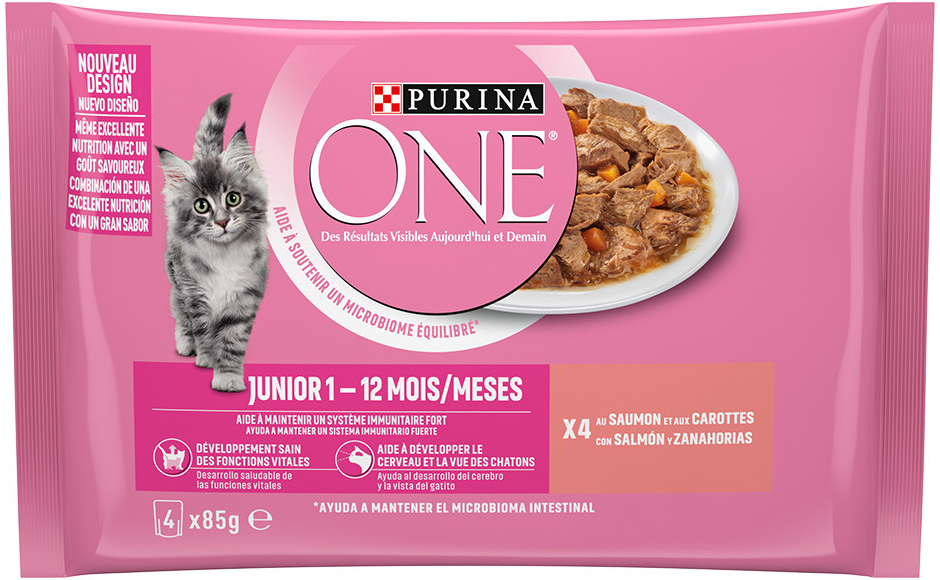 Purina ONE Junior losos a mrkva 24 x 85 g