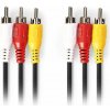 NEDIS komponentní video kabel/ 3x CINCH zástrčka - 3x CINCH zástrčka/ černý/ 2m CVGP24300BK20