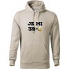 Je mi 40 pivo - Mikina pánska Cape s kapucňou - 3XL ( Ľadovo sivá )