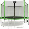 Aga SPORT PRO Trampolína 430 cm svetlo zelená + ochranná sieť + rebrík + taška na obuv
