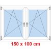 Soft Dvojkrídlové plastové okno 150x100 cm, OS+OS, so stĺpikom