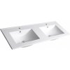Sapho SLIM keramické dvojumývadlo 120x46cm, biela 1601-120