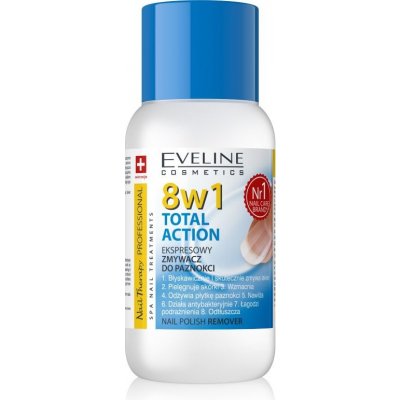 Eveline Nail Therapy Professional odlakovač 8v1 Total Action bez acetonu 150 ml