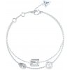 Guess Dvojitý oceľový náramok so zirkónmi 4G Light JUBB05237JWRH 18,5 cm