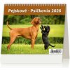 Stolový kalendár riadkový 17,1x13,9 cm - MiniMax Psíčkovia 2026