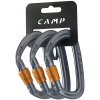Karabína Camp Orbit Lock 3 kusy sivá