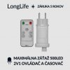 LongLife napájací zdroj pre spojovateľné reťaze s časovačom a diaľkovým ovládačom - 5m