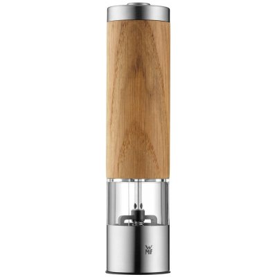 Elektrický mlynček na korenie a soľ z dubového dreva WMF, výška 21,5 cm