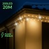 Vianočná led svetelná reťaz vonkajšia flash - 200led - 20m teplá biela+studená biela