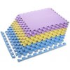 Ochranná puzzle podložka ONE Fitness MP10 žlutá-modrá-fialová