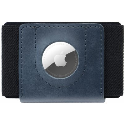 Kožená peňaženka FIXED Tiny Wallet for AirTag z pravej hovädzej kože, (modrá) FIXWAT-STN2-BL