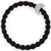 By Eloise London Silver Bling Diamanté Moon náramok / gumička do vlasov black