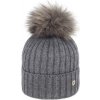 Dámska zimná čiapka Granadilla Galanter Fur Beanie - dk grey uni