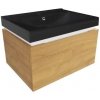 Kúpeľňová skrinka s umývadlom SAT Feel 60x30x46 cm dub medový mat SATFEEL60DMU1MB