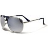 AIR FORCE Unisex Aviator slnečné okuliare s koženým prvkom Strieborné