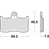 TRW ZF BRZDOVÉ DOŠTIČKY KH347 ORGANIC KAWASAKI Z 800 13-17, Z 900 17-21, Z 1000 03-06, SUZUKI GSX 750 17-21, GSX 1300 07-10, INDIAN CHIEF / CHIEF DARK HORSE 14-, ROADMASTER 1800 15-16, VICTORY 8-BALL