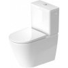 DURAVIT D-NEO kombi WC Rimless + nádržka + sedátko s pomalým sklápaním SoftClose biela, 2002090000+0944000085+0021690000