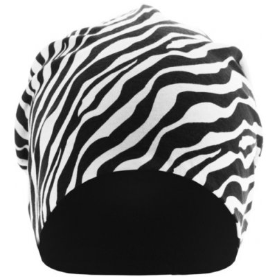MasterDis Printed Jersey beanie Zebra Men Hat black white
