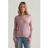 SVETER GANT FINE KNIT V-NECK DUSTY PINK