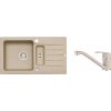Granitový drez s batériou ALVEUS Niagara 70 Beige 55 780x435 mm + batéria Nina SETA167