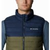 Columbia Powder Lite Vest Pánska Vesta Farba: Stone Green Collegiate Navy, Veľkosť: M 1748031397