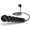 CONNECT IT prodlužovací kabel 230V, 6 zásuvek, 5m, s vypínačem, černá CES-1015-BK