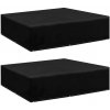 Plachty na zahradní nábytek 2 ks 8 oček 200 x 200 x 70 cm Černý 3082836