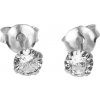 Argento Strieborné náušnice - číry okrúhly zirkón, veľkosť 4 mm 65349
