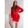 Fashionweek Brooklyn šaty s kapucňou K62095 červená