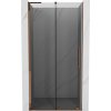 Mexen Velar L, posuvné sprchové dvere do otvoru 100 cm, 8mm šedé sklo, ružové zlato, 871-100-003-41-60
