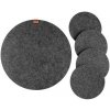 Vlnka Súprava filcových podložiek čierna