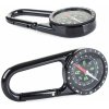 Vreckový kovový kompas s karabínkou