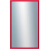DANTIK - Zrkadlo v rámu, rozmer s rámom 60x100 cm z lišty BOX červená morená (1750)