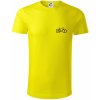 Obrázok kolesa na prsníku horský bicykel - Tričko z organickej bavlny - S ( Citrónová )