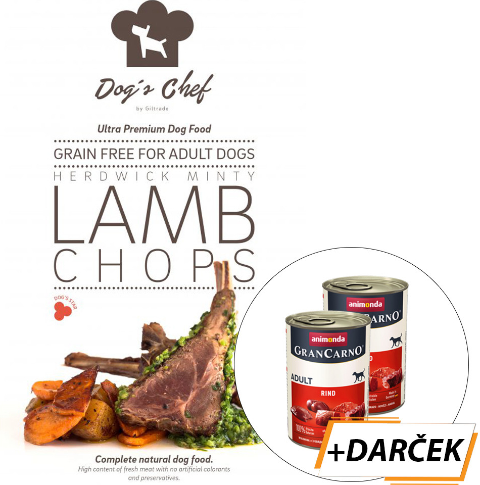 Dog\'s Chef Herdwick Minty Lamb Chops 12 kg