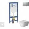 Geberit Duofix - Set predstenovej inštalácie, klozetu a dosky Duravit ME by Starck, tlačidla Sigma01, Rimless, SoftClose, matný chróm SANI11CP2103