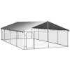 Vonkajšia voliéra pre psy so strechou 600x300x150 cm-ForU-171502