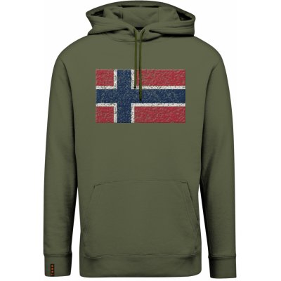 NORWAY COTTON FLEECE Pánska mikina 129443 Army