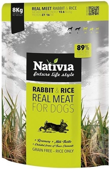 Nativia Dog Real Meat Rabbit & Rice 1 kg