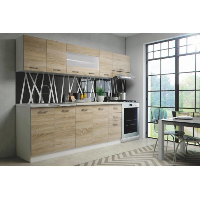 Halmar PERLA 260 OAK biela/dub sonoma